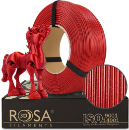 ROSA 3D Filaments Refill PLA Galaxy 1,75mm 1kg Czerwony Brokatowy Karmin Red